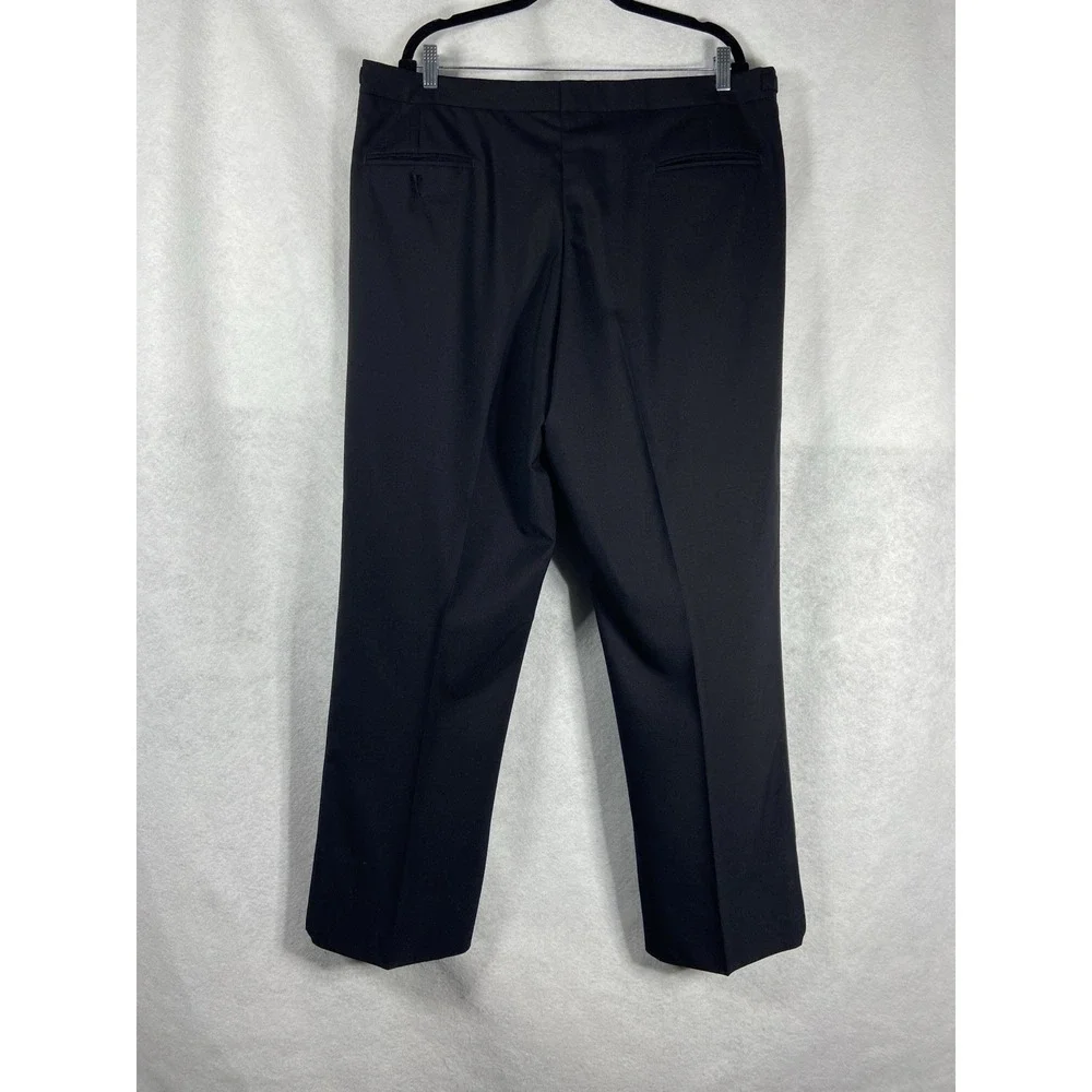 Vintage After Six 2PC Tuxedo Suit Mens 46L Black Wool Super 100's Formal Wedding